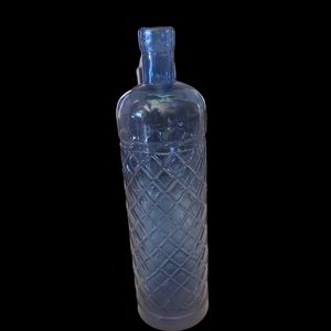 Vintage Cobalt Blue Glass Bottle